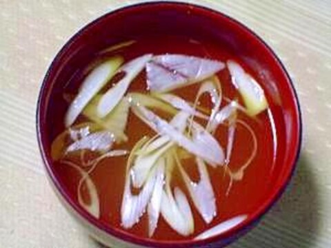 大豆の茹で汁で♪　シンプルなお吸い物